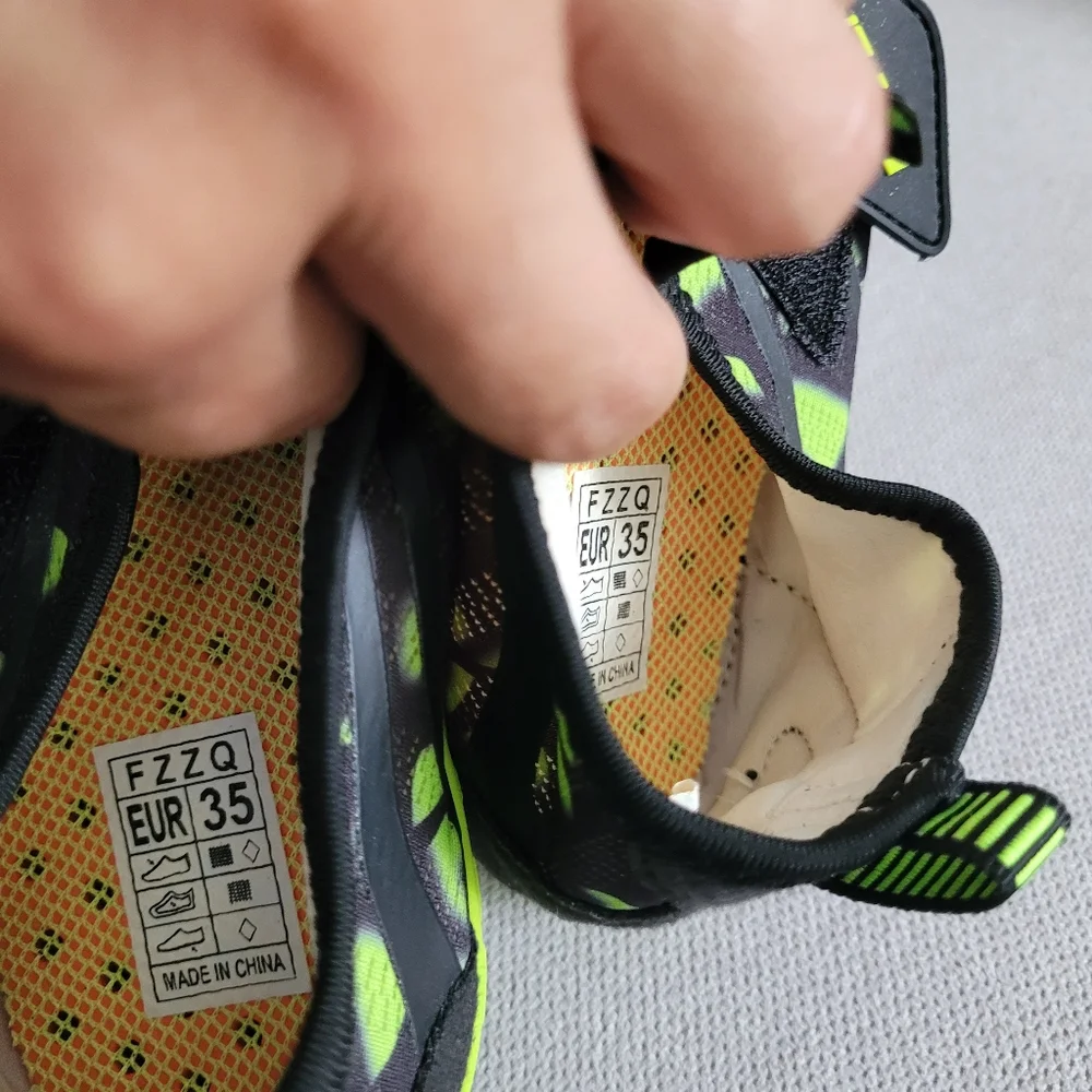 UBFEN Size 35 Kids Shoes - Black and Green